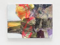 O.T.,45 x60cmAcrylfarbe, Sprüh- und Ölfarbe auf Papier auf Lwd, 2021
